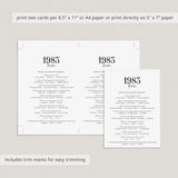 1983 Trivia Quiz with Answer Key Instant Download