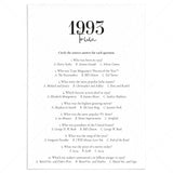 1993 Trivia Quiz with Answer Key Instant Download by LittleSizzle