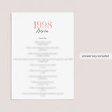 1998 Trivia Questions and Answers Printable