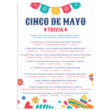 Cinco de Mayo Trivia with Answers Printable by LittleSizzle