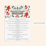 Christmas Trivia Quiz with Answers Printable
