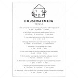 Housewarming Party Trivia Quiz with Answers Printable by LittleSizzle