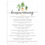 Housewarming Trivia with Answer Key Printable by LittleSizzle