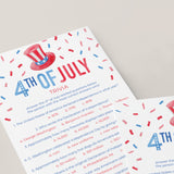4th of July Trivia with Answer Key Printable
