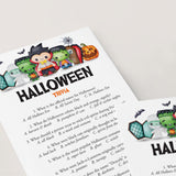 Kids Halloween Trivia Game with Answer Key Printable