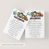 Kids Halloween Trivia Game with Answer Key Printable