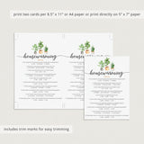 Housewarming Trivia with Answer Key Printable