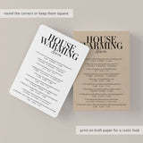 House Warming Quiz with Answers Printable