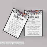 Floral Halloween Ladies Night Games Bundle Printable
