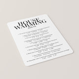 House Warming Quiz with Answers Printable