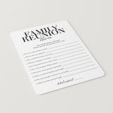 Family Reunion Trivia Quiz Instant Download