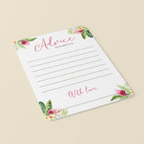 Advice for the New Parents Cards Printable