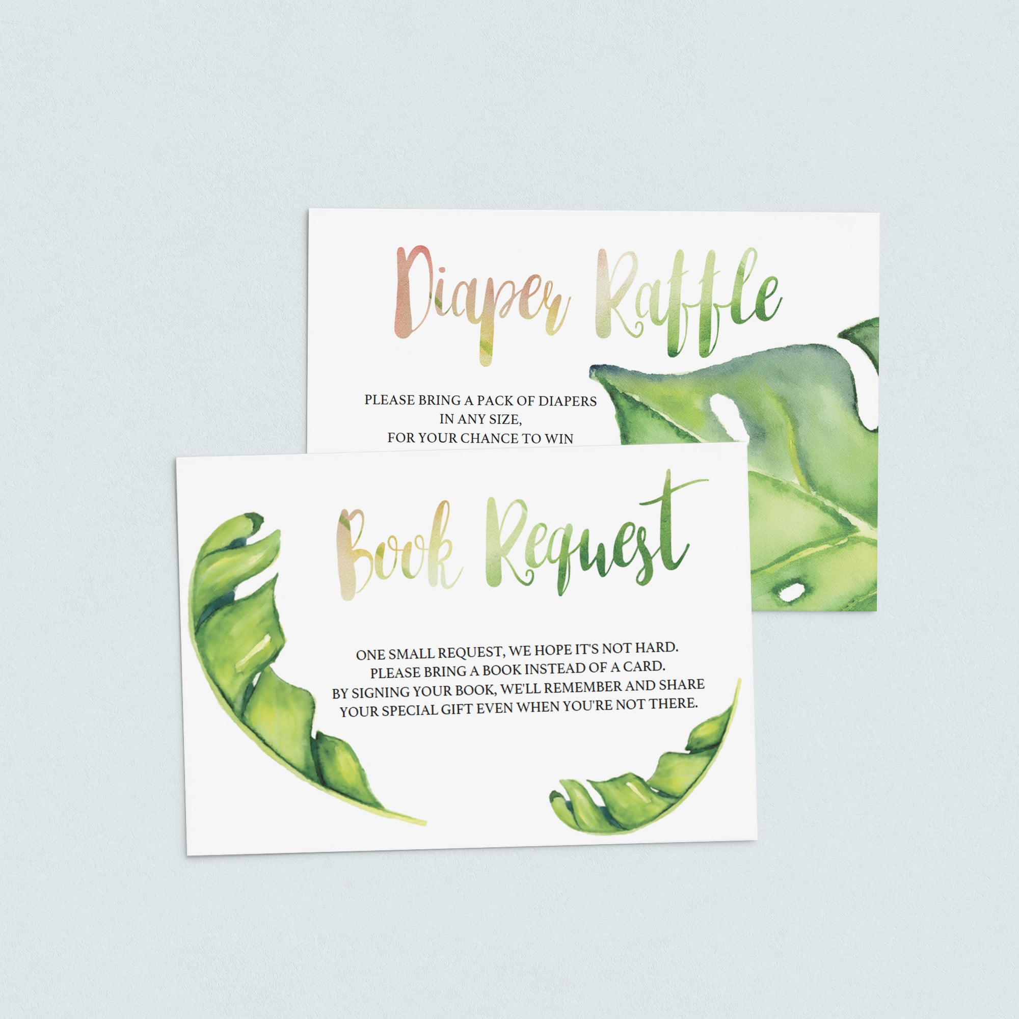 Editable tropical baby shower invitation set template by LittleSizzle