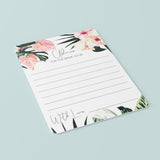 Summer Bridal Party Advice Cards Printable