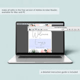 Tropical bridal shower DIY welcome sign by LittleSizzle