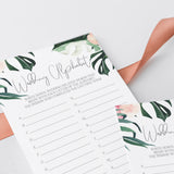 Summer Wedding Alphabet Game Printable