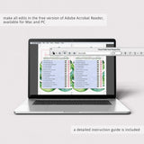 jungle bridal shower bride or groom template for Adobe Acrobat Reader