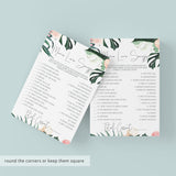 Summer Bridal Shower Love Song Match Game Printable