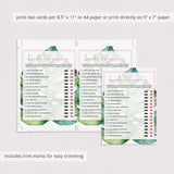jungle bridal shower bride or groom template for Adobe Acrobat Reader