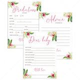 Tropical flora baby shower games package printable by LittleSizzle