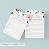 Printable Mommy Quiz for Tropical Baby Shower