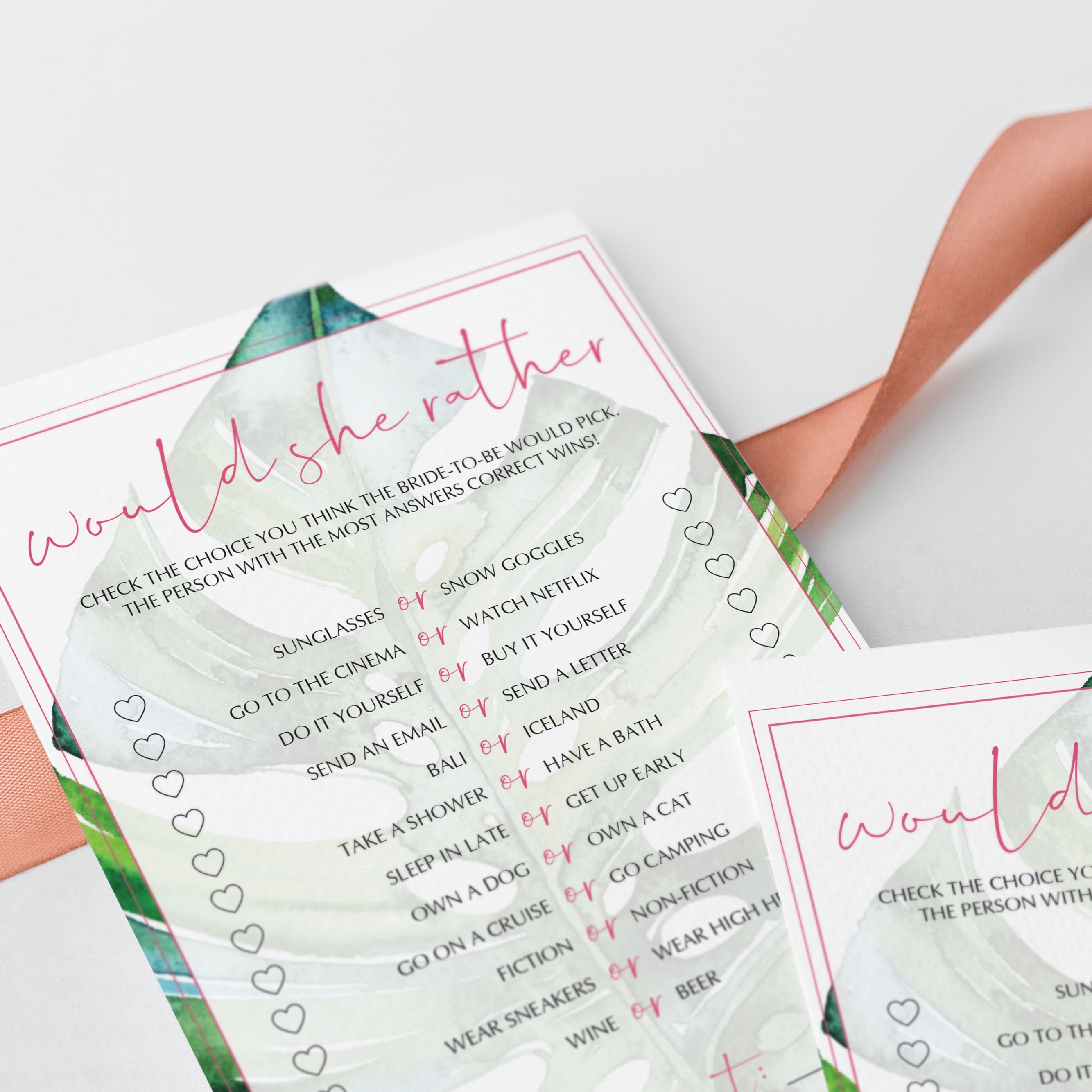 who knows the bride best bridal shower game printable