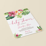 Tropical Baby Shower Invitation PDF Template