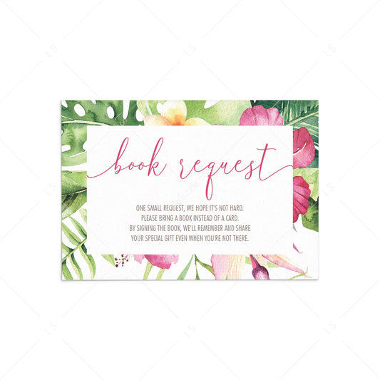 Summer Baby Shower Book Request Cards Printable by LittleSizzle