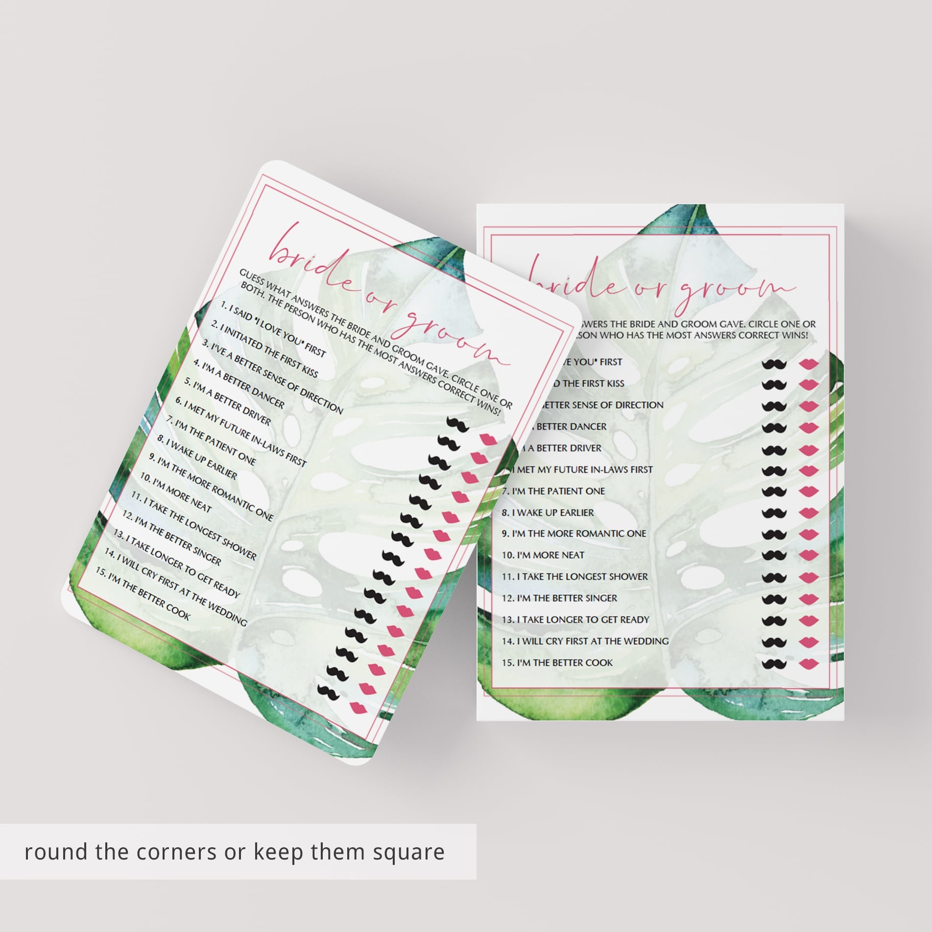 instant download bride or groom wedding shower game ideas