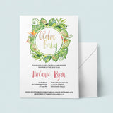 Pink and green baby shower invitation by LittleSizzle