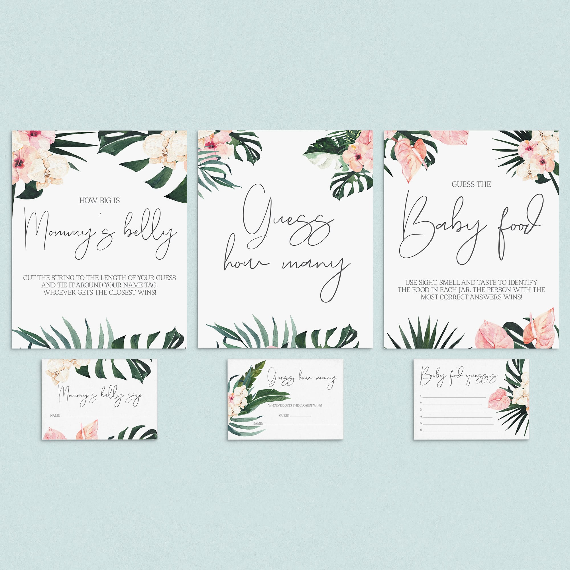 Summer Baby Shower Activities Guessing Games Printable by LittleSizzle