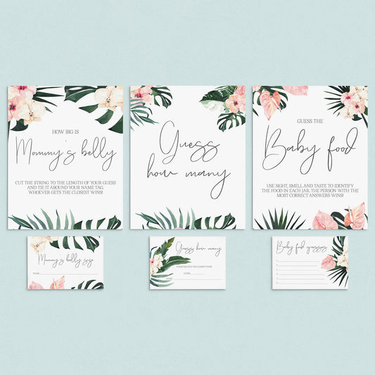 Summer Baby Shower Activities Guessing Games Printable by LittleSizzle