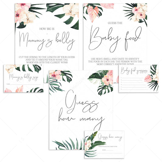 Summer Baby Shower Activities Guessing Games Printable by LittleSizzle