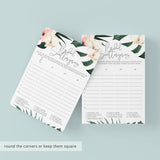 Bridal Shower Scattergories Game Printable Summer Theme