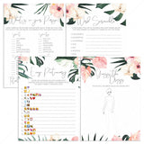 4 Tropical Bridal Shower Games Instant Download by LittleSizzle