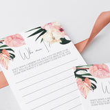 Blush and Green Bridal Party Game Who Am I