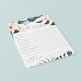 Summer Wedding Well Wishes Cards Instant Download