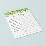 Luau Wishes Baby Shower Game Printable