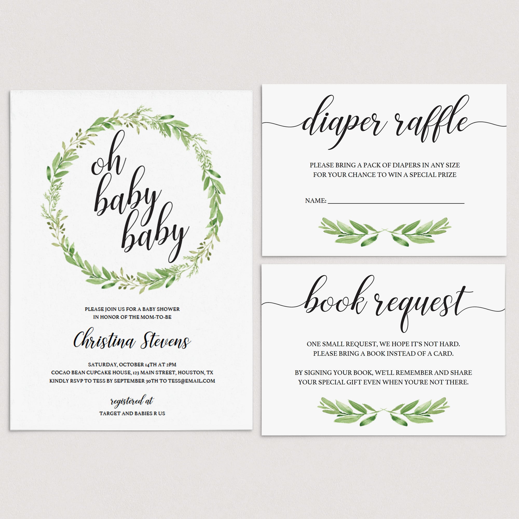 Twin baby shower invitation gender neutral by LittleSizzle