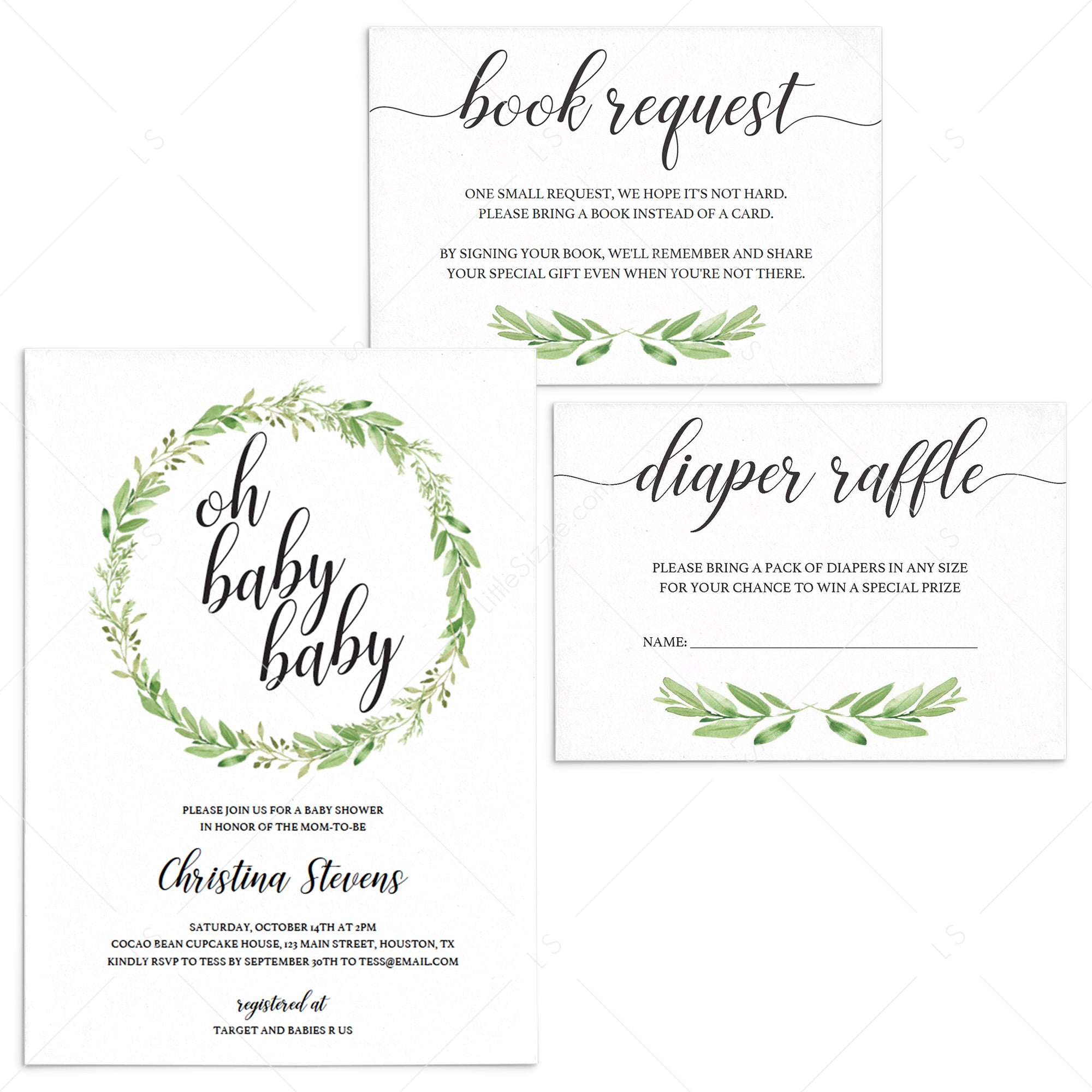 Twin baby shower invitation gender neutral by LittleSizzle