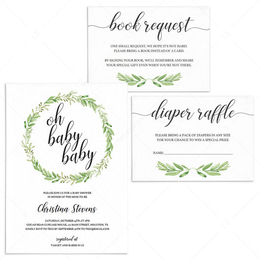 Twin baby shower invitation gender neutral by LittleSizzle