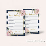 Gold Floral Baby Shower Dear Babies Cards Printable