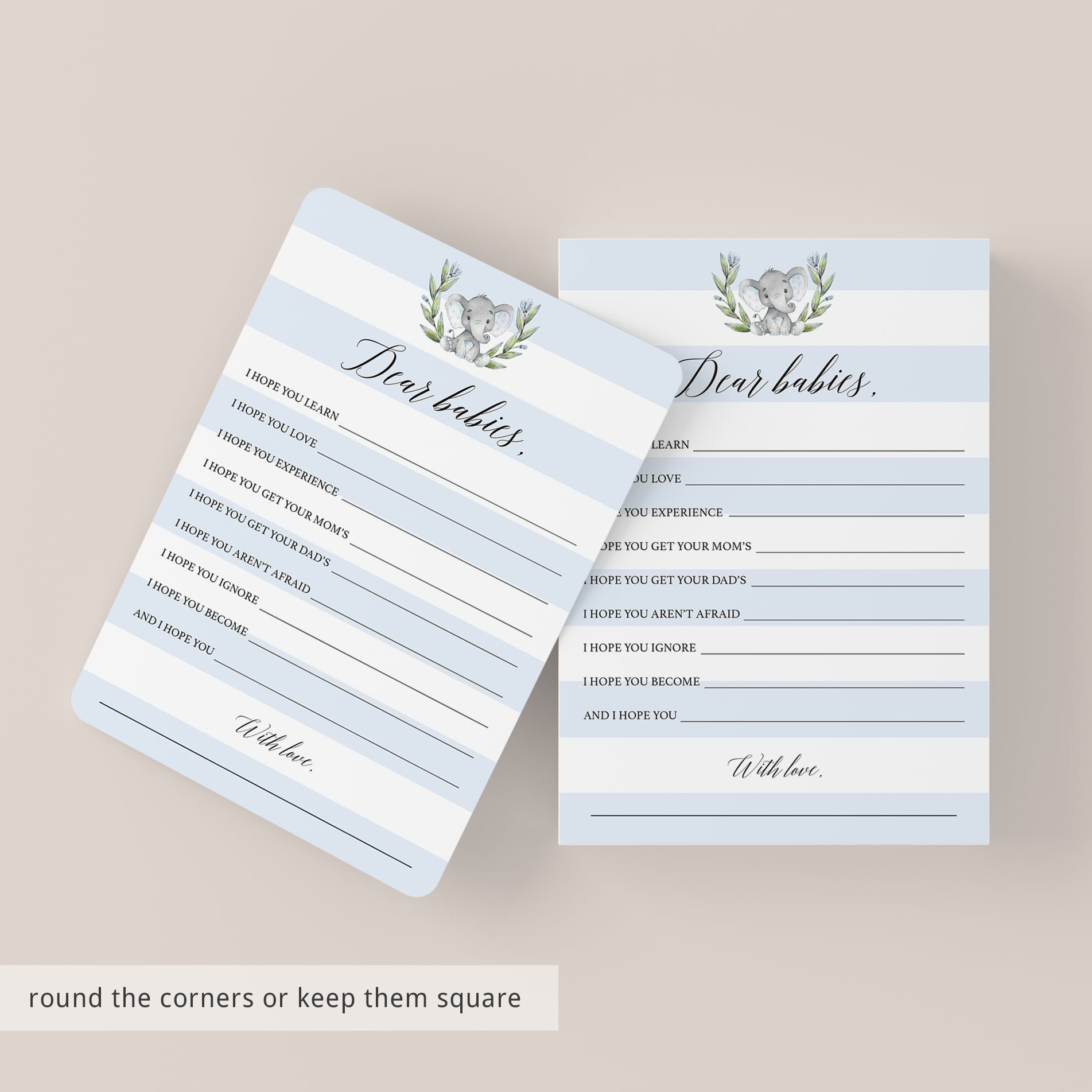 Twin boy baby shower game wishes for babies by LittleSizzle