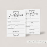 Rustic Minimal Baby Shower Game Predictions for Baby