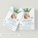 Hot Air Balloon Baby Shower Invitation Templates