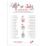 Patriotic Game Name The State Printable by LittleSizzle