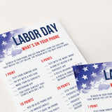 Labor Day Game What's On Your Phone Printable