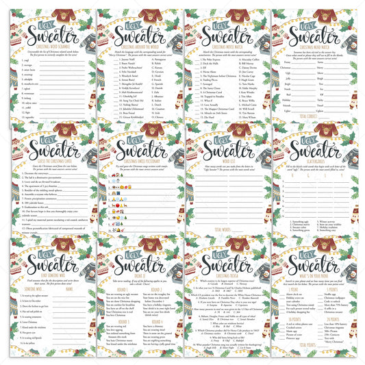 Ugly Sweater Party Games Bundle Printable by LittleSizzle