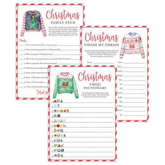 Ugly Sweater Party Games Bundle Printable by LittleSizzle