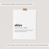Ukiyo Definition Print Instant Download